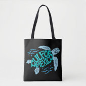 Gulf of Mexico Sea Turtle Typography Tasche (Vorderseite)