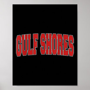 Gulf Shores Al Alabama Varsity-Stil Usa Vintage S Poster