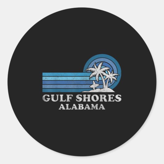 Gulf Shores Beach Alabama Family Summer Vacation V Runder Aufkleber (Vorderseite)