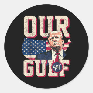 Gulf USA Trump America Pride Runder Aufkleber