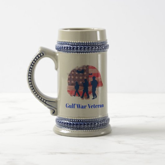 "Gulf War Veteran" Keramik Beer Stein Bierglas (Links)