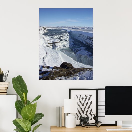 Gulfoss Falls Island Poster (Heimbüro)