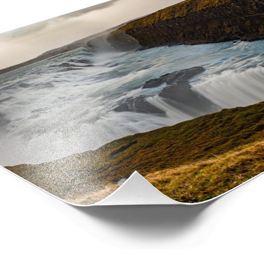Gulfoss Fotodruck (Ecke)