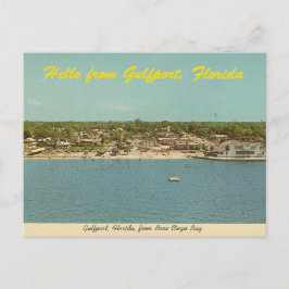 Gulfport Florida Vintages Foto aus der Bucht Postkarte