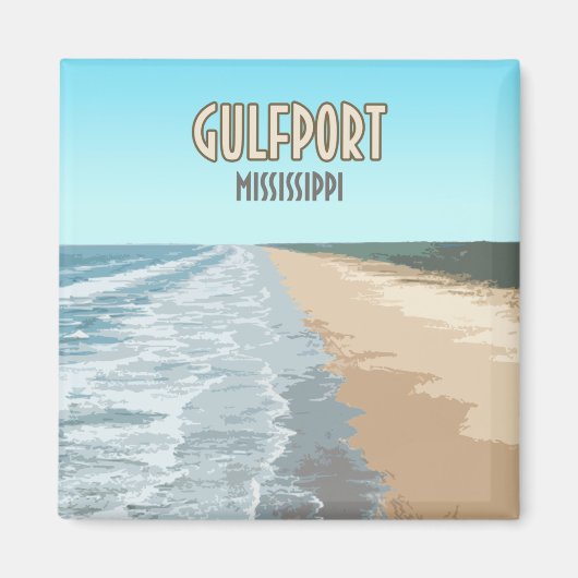 Gulfport Mississippi Beach Magnet (Vorne)