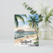 Gulfport Mississippi Beach Postkarte (Stehend Vorderseite)