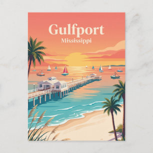 Gulfport, Mississippi Postkarte