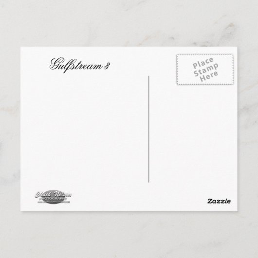 GULFSTREAM 3 IN CLOUUUES POSTKARTE (Rückseite)