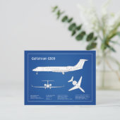 Gulfstream G500 - Flugzeugkonzepte ABD Postkarte (Stehend Vorderseite)