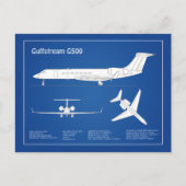 Gulfstream G500 - Flugzeugkonzepte ABD Postkarte (Vorderseite)