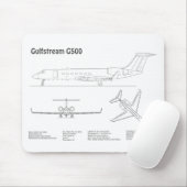 Gulfstream G500 - Flugzeugkonzepte BD Mousepad (Mit Mouse)