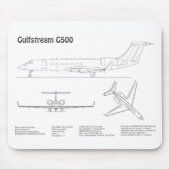 Gulfstream G500 - Flugzeugkonzepte BD Mousepad (Vorne)