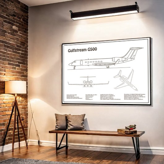 Gulfstream G500 - Flugzeugkonzepte BD Poster