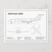 Gulfstream G500 - Flugzeugkonzepte BD Postkarte (Vorderseite)