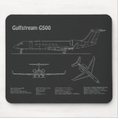 Gulfstream G500 - Flugzeugkonzepte PD Mousepad (Vorne)
