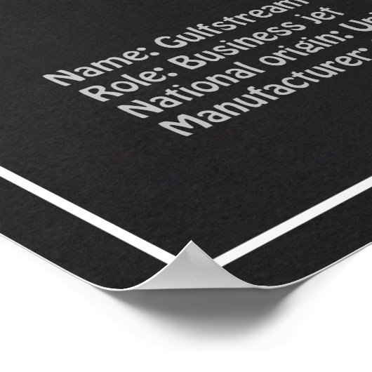 Gulfstream G500 - Flugzeugkonzepte PD Poster (Ecke)