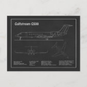 Gulfstream G500 - Flugzeugkonzepte PD Postkarte (Vorderseite)
