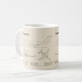 Gulfstream G500 - Flugzeugkonzepte SD Kaffeetasse (Vorderseite Links)