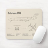 Gulfstream G500 - Flugzeugkonzepte SD Mousepad (Mit Mouse)