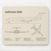 Gulfstream G500 - Flugzeugkonzepte SD Mousepad (Vorne)