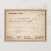 Gulfstream G500 - Flugzeugkonzepte SD Postkarte (Vorderseite)