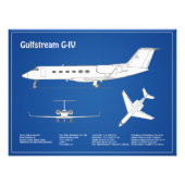 Gulfstream G-IV - Flugzeugkonzepte ABD Fotodruck (Vorne)