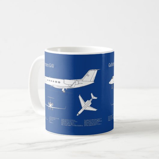 Gulfstream G-IV - Flugzeugkonzepte ABD Kaffeetasse (Vorderseite Links)