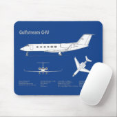 Gulfstream G-IV - Flugzeugkonzepte ABD Mousepad (Mit Mouse)