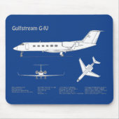 Gulfstream G-IV - Flugzeugkonzepte ABD Mousepad (Vorne)