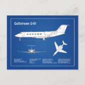Gulfstream G-IV - Flugzeugkonzepte ABD Postkarte (Vorderseite)