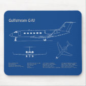 Gulfstream G-IV - Flugzeugkonzepte AD Mousepad (Vorne)
