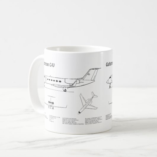 Gulfstream G-IV - Flugzeugkonzepte BD Kaffeetasse (Vorderseite Links)