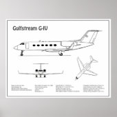 Gulfstream G-IV - Flugzeugkonzepte BD Poster (Vorne)