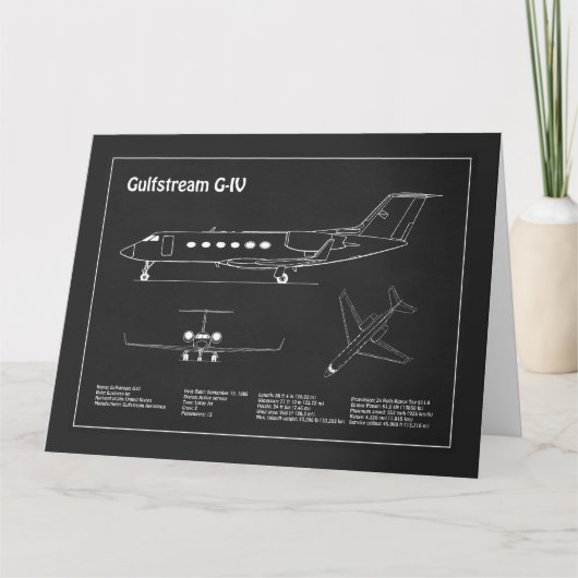 Gulfstream G-IV - Flugzeugkonzepte PD Dankeskarte (Vorderseite)