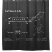 Gulfstream G-IV - Flugzeugkonzepte PD Duschvorhang (Vorderseite)
