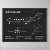 Gulfstream G-IV - Flugzeugkonzepte PD Poster (Vorne)