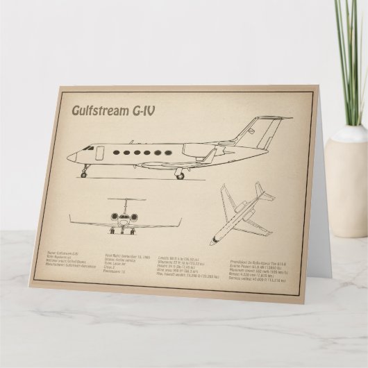 Gulfstream G-IV - Flugzeugkonzepte SD Dankeskarte (Vorderseite)