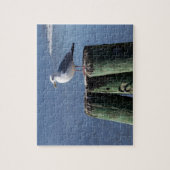 Gull auf Pilings Puzzle (Vertikal)
