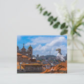 Gull Birds Eye View Rooftops von Portugal Postkarte (Stehend Vorderseite)