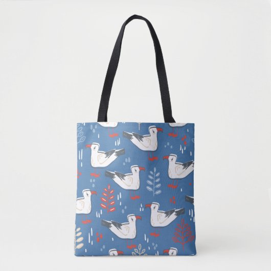 Gull-Gehen: Vintages nahtloses Muster. Tasche (Vorderseite)