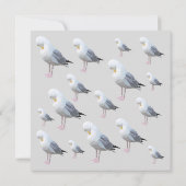 Gull Grey Beach House Party Einladung (Rückseite)