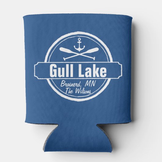 Gull Lake Minnesota Anker, Paddle Stadt und Name Dosenkühler (Rückseite)