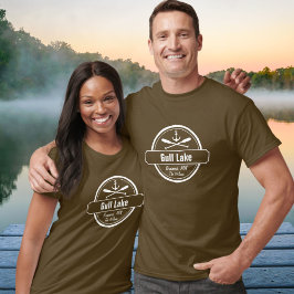 Gull Lake Minnesota Anker, Paddle Stadt und Name T-Shirt