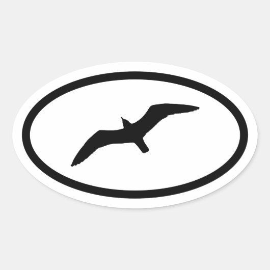 Gull Oval Sticker (Vorderseite)