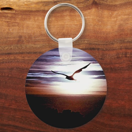 Gull Sunset Schlüsselanhänger (Vorderseite)