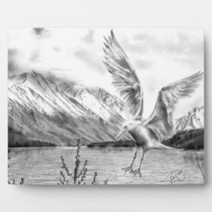 Gull und Mountains Plaque Fotoplatte