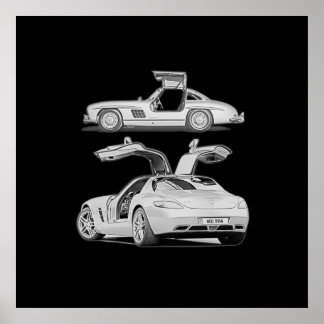 Gull Wing damals und heute Poster