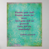 Gullah Proverb Poster (Vorne)