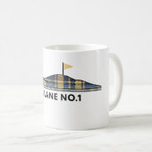 Gullane Golf Scottish Golfing Geschenk Tartan  Kaffeetasse (VorderseiteRechts)