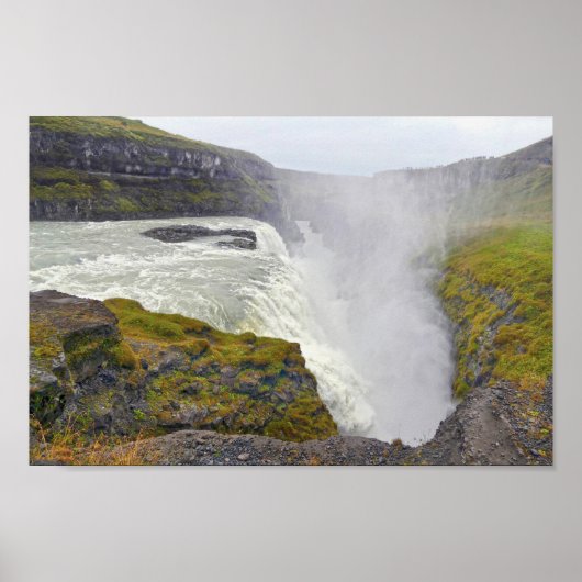 Gullfoss, Golden Waterfall, Iceland Poster (Vorne)